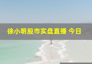 徐小明股市实盘直播 今日